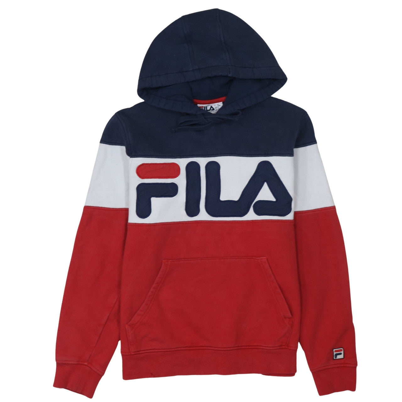 Fila Men's Multicoloured Logo Pullover Hoodie Size S
