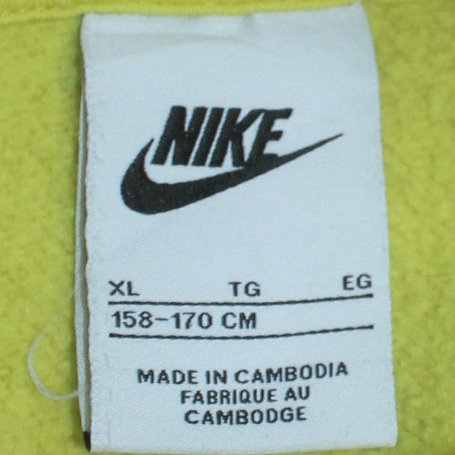 Nike Boys Yellow Pullover Hoodie XL Fleece Logo Air Sportswear
