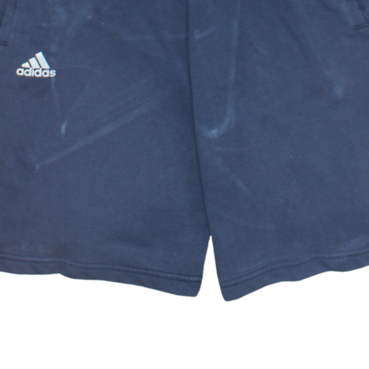 Adidas Men's Blue Medium Athletic Jersey Shorts with Pockets