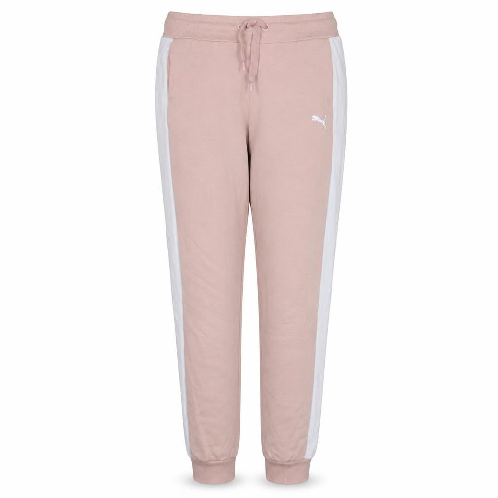 Puma Womens Pink Jogger Sweatpants UK 12 Side Stripe Comfort Fit