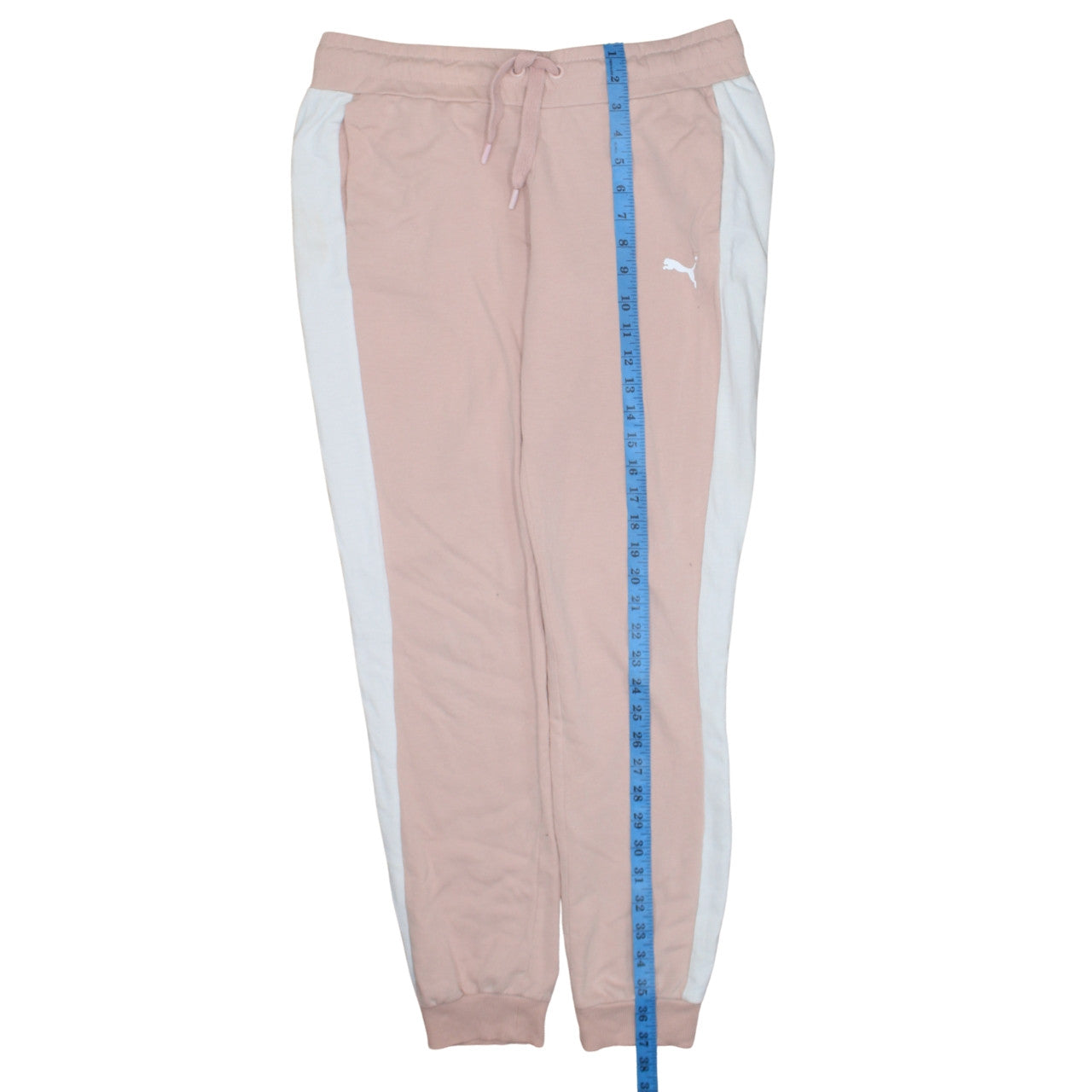 Puma Womens Pink Jogger Sweatpants UK 12 Side Stripe Comfort Fit