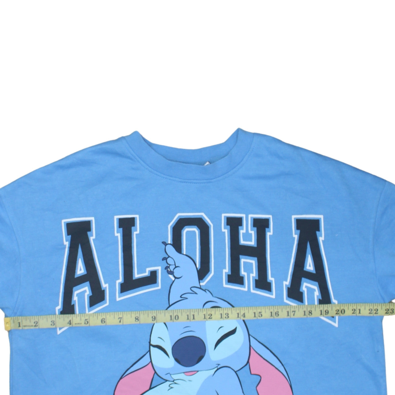 Disney Women Blue Stitch Aloha Pullover Sweatshirt Size 12/14