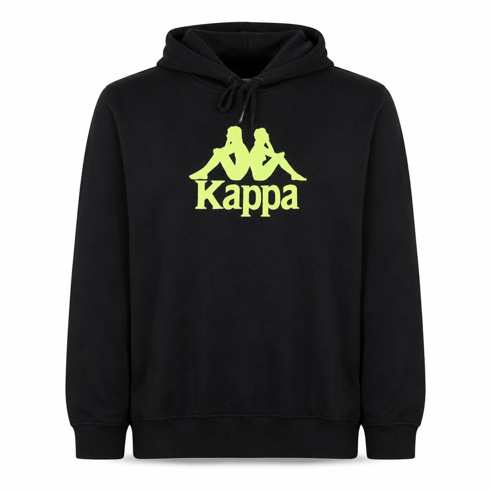 Kappa Men's Black XL Pullover Hoodie with Logo Graphic Print