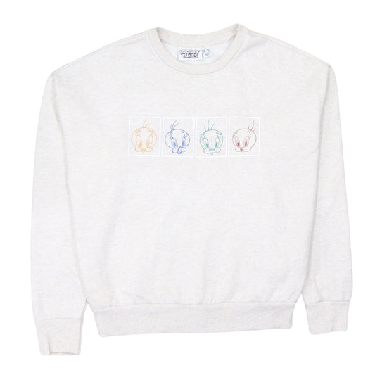 Primark Looney Tunes Tweety Beige Women's Small Pullover Sweatshirt
