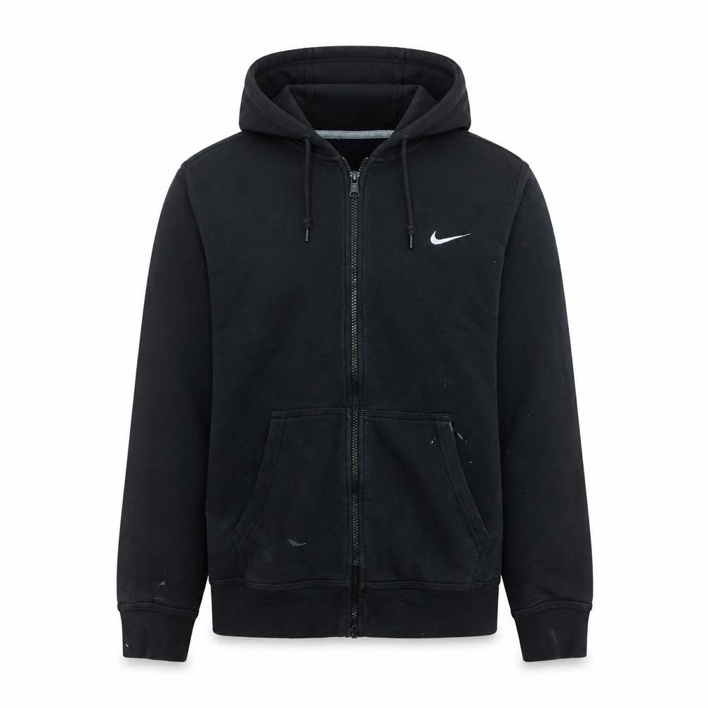 Nike Men's Black Full Zip Hoodie Size M Fleece Sweatshirt