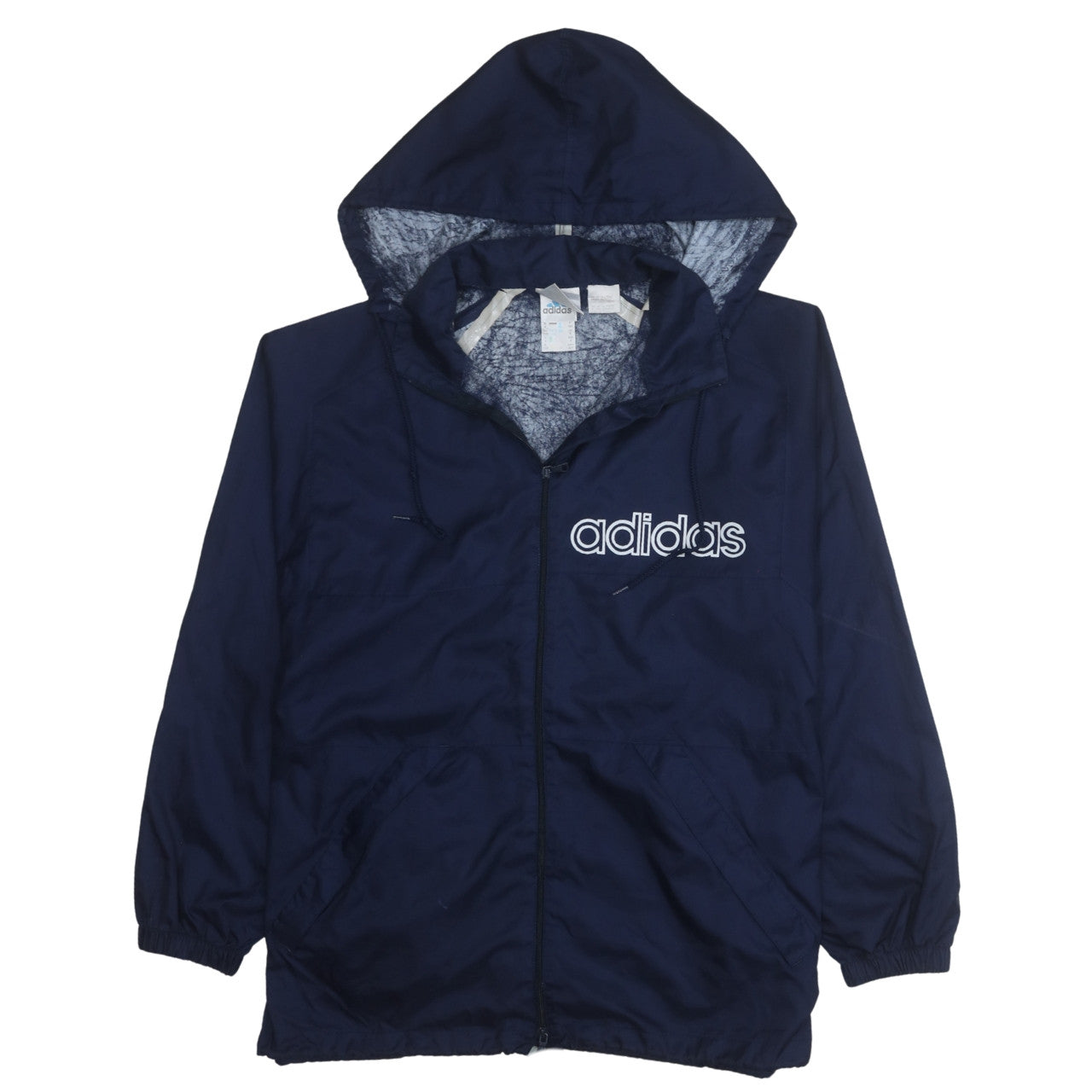 adidas Men's Blue Hooded Windbreaker Jacket Size S