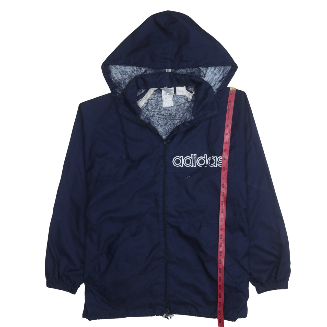 adidas Men's Blue Hooded Windbreaker Jacket Size S