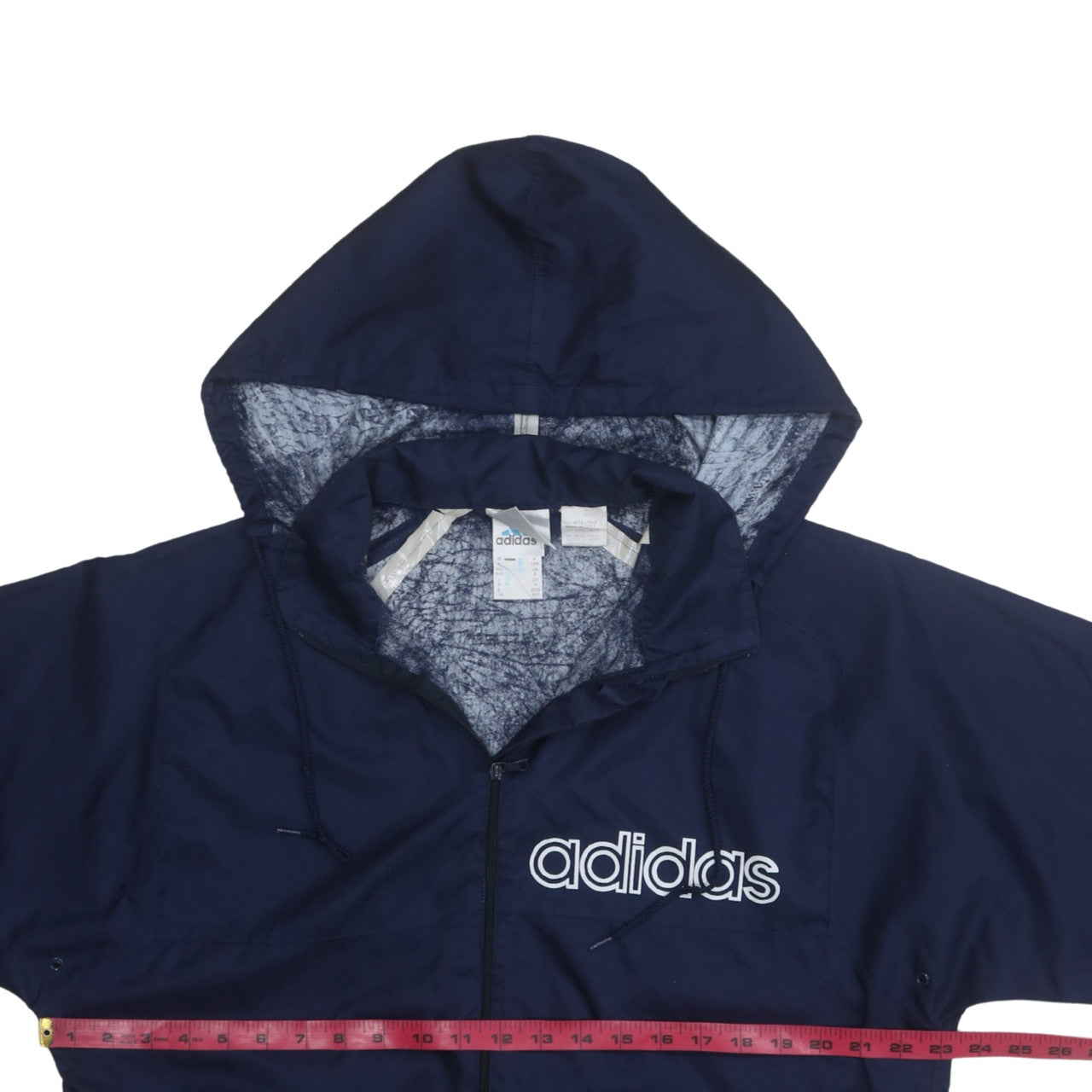adidas Men's Blue Hooded Windbreaker Jacket Size S