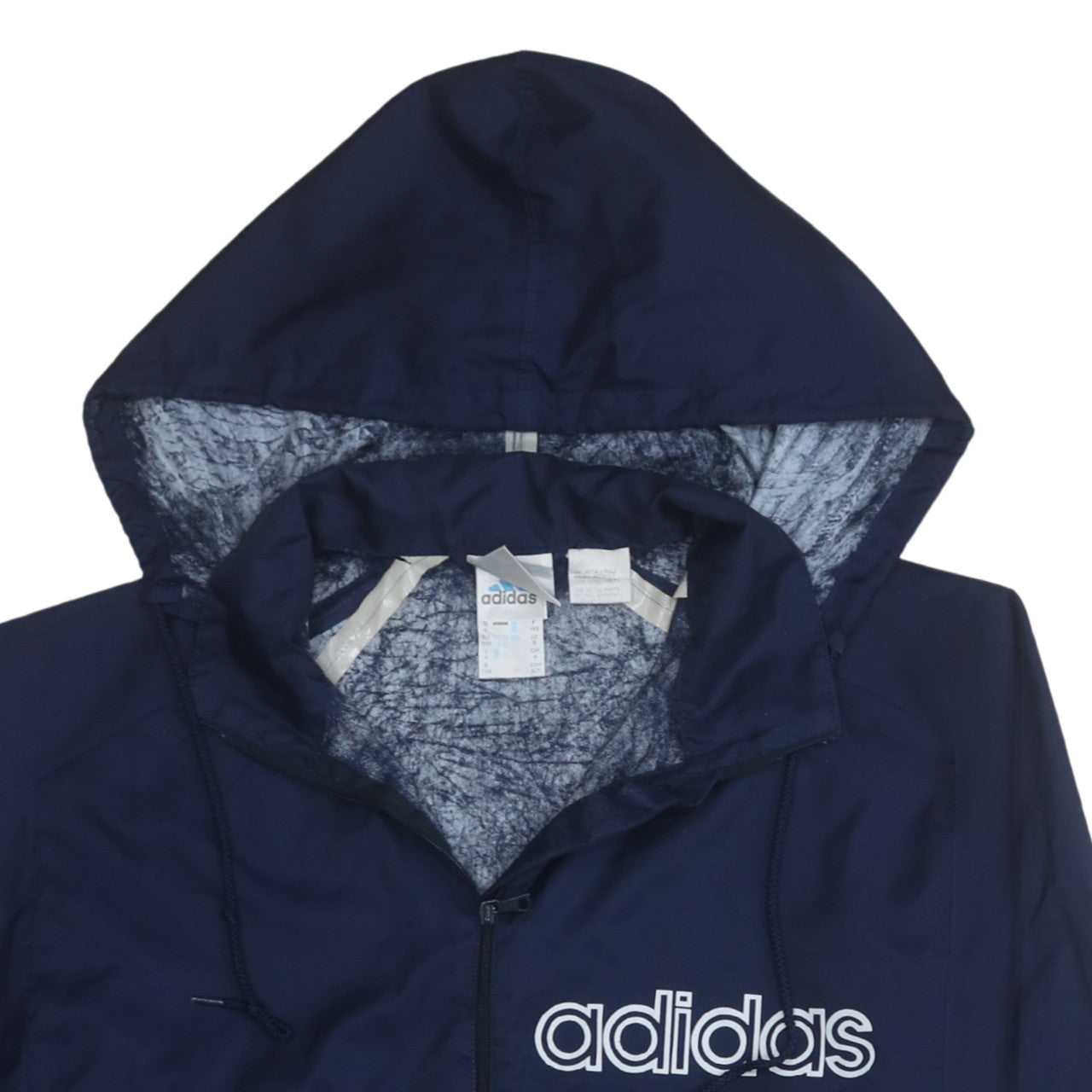 adidas Men's Blue Hooded Windbreaker Jacket Size S