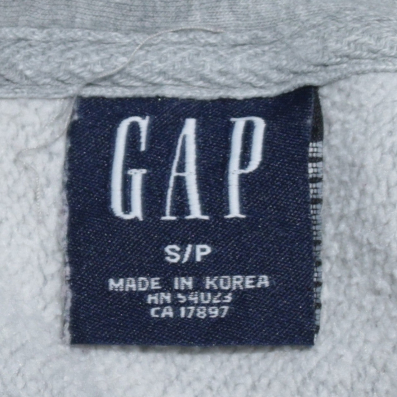 GAP Men's Grey Pullover Hoodie S Regular Fit Logo Fleece Sweatshirt