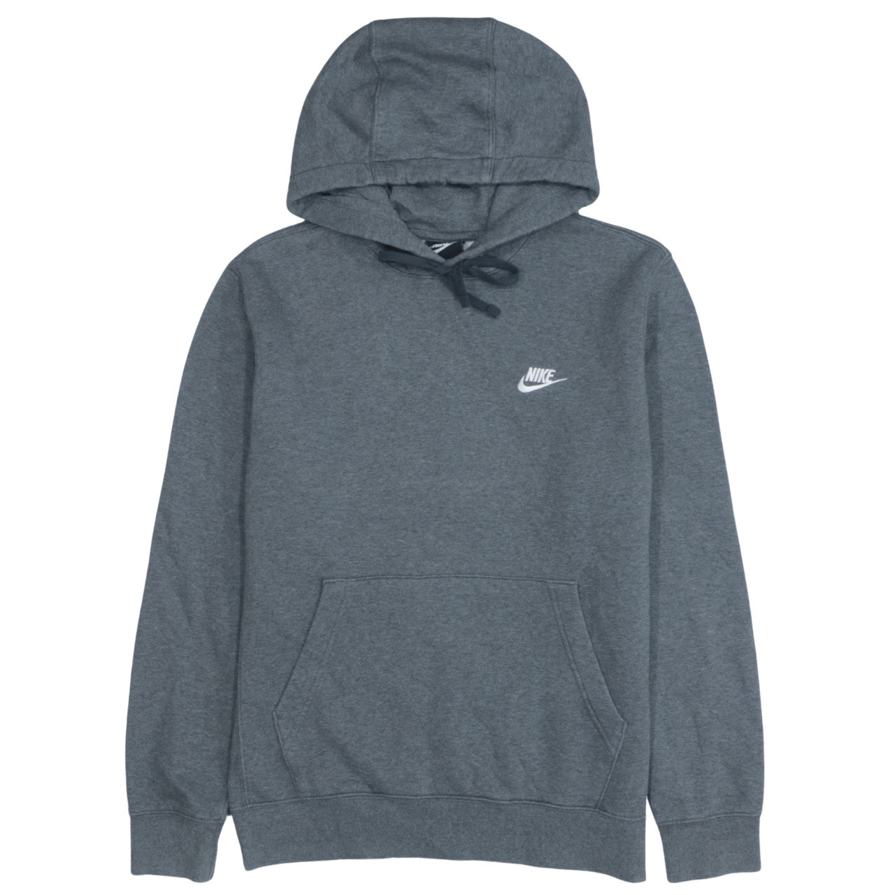 Nike Men's Grey Pullover Hoodie Small Regular Fit Fleece Logo