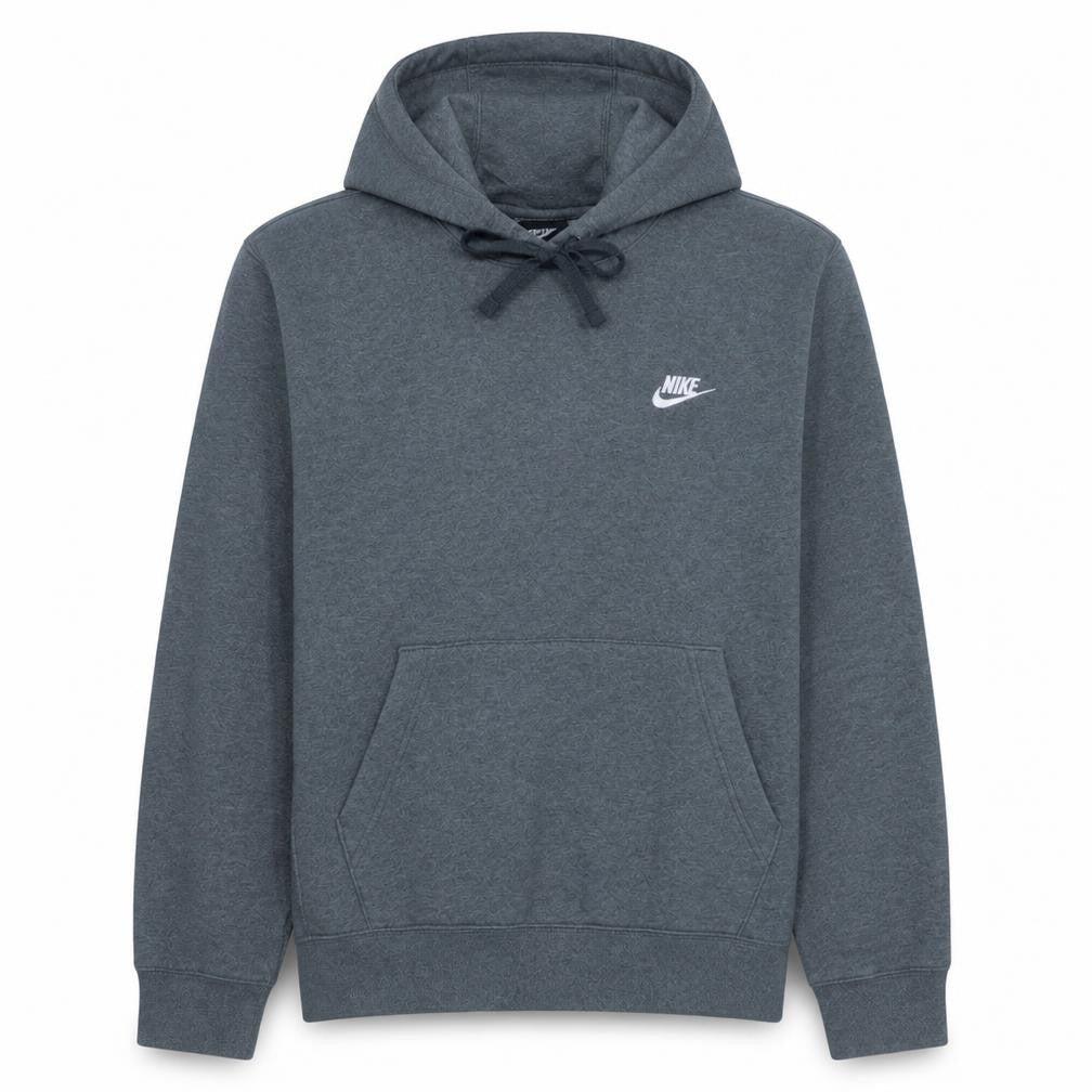 Nike Men's Grey Pullover Hoodie Small Regular Fit Fleece Logo