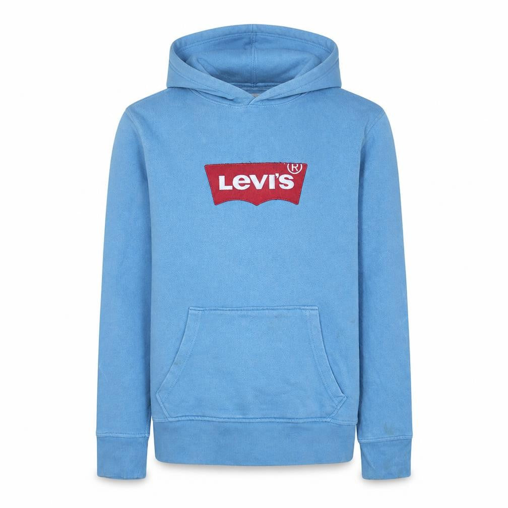 Levi's Men's Blue Pullover Hoodie Small Logo Graphic Cotton