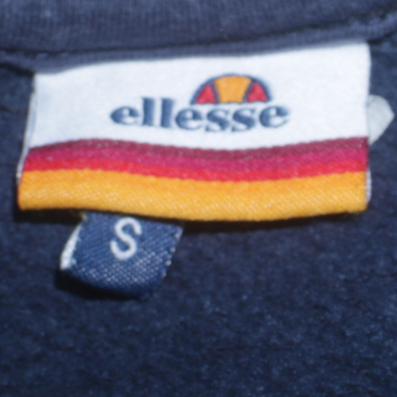 Ellesse Men's Blue Small Pullover Crew Neck Logo Sweatshirt