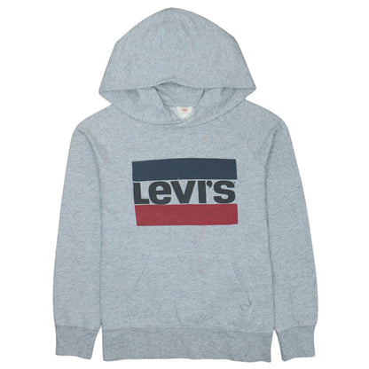 Levi's Men's Grey XS Pullover Hoodie with Logo Print