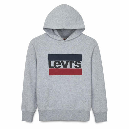 Levi's Men's Grey XS Pullover Hoodie with Logo Print
