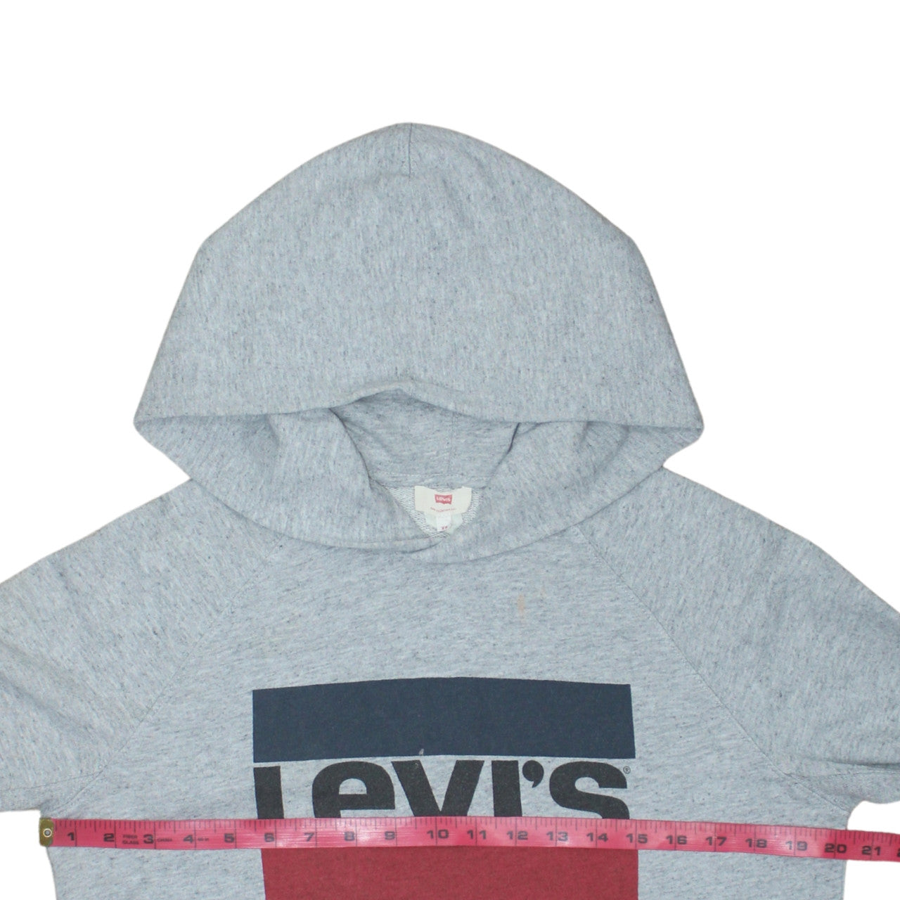 Levi's Men's Grey XS Pullover Hoodie with Logo Print