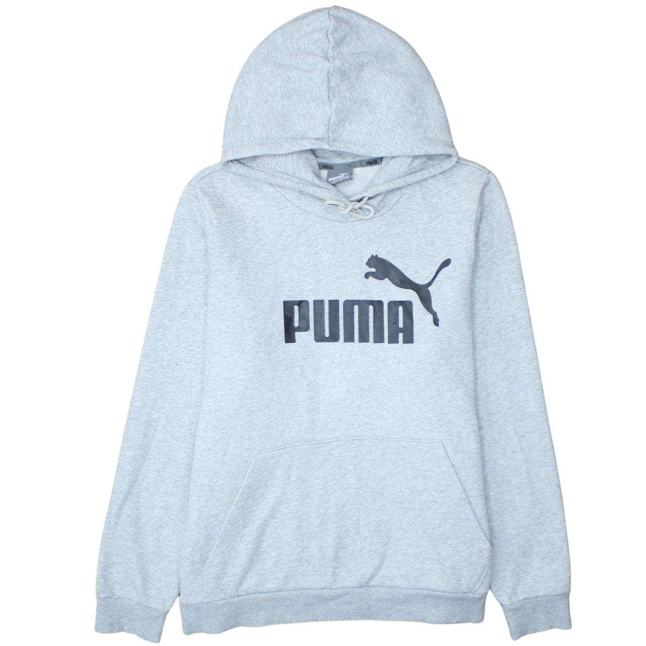 Puma Women’s Grey Hoodie UK 18 Pullover Logo Hooded Sweatshirt