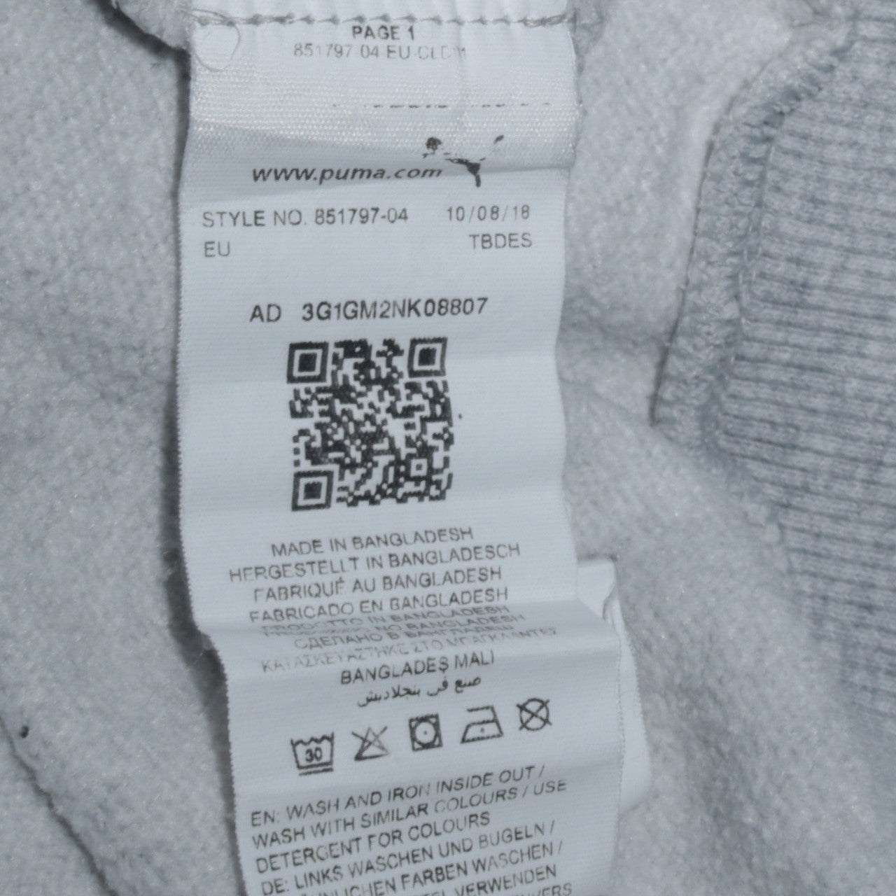 Puma Women’s Grey Hoodie UK 18 Pullover Logo Hooded Sweatshirt
