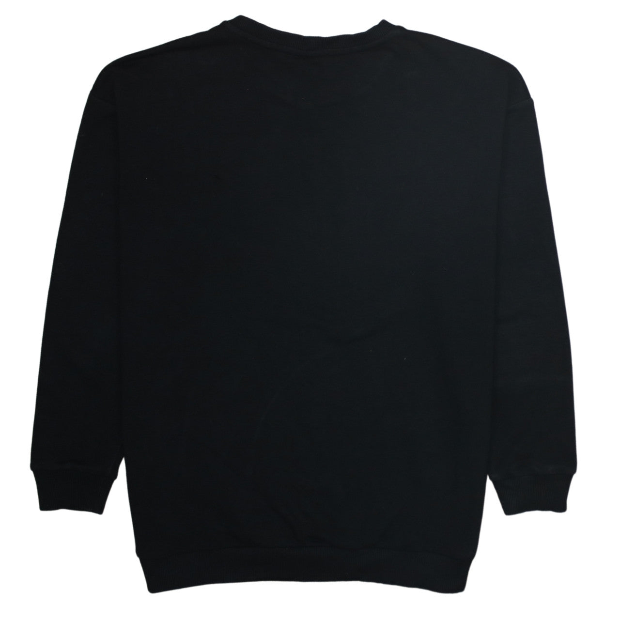Puma Womens Black Lace Logo Sweatshirt Size L Crew Neck