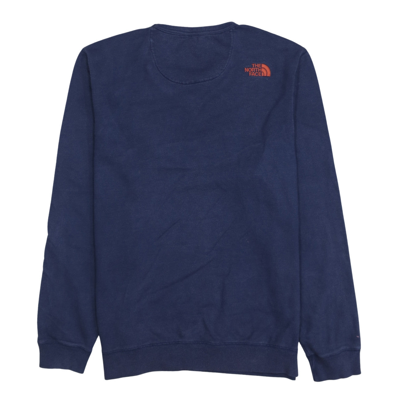 The North Face Mens Blue Crew Neck Cotton Pullover Sweatshirt L