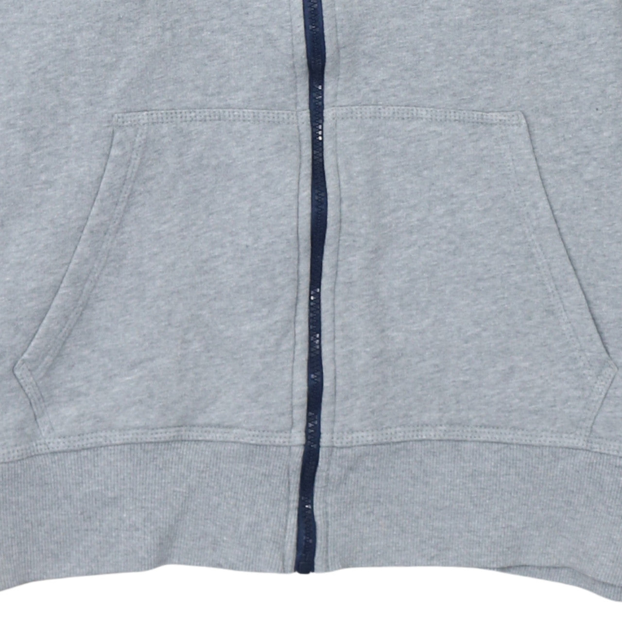 Nike Men's Grey Full Zip Hoodie L Sportswear Cotton Blend