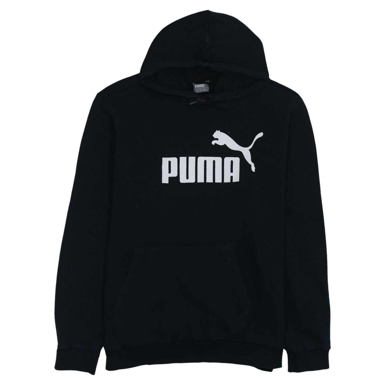 Puma Men's Black Pullover Hoodie Size L Graphic Sportswear