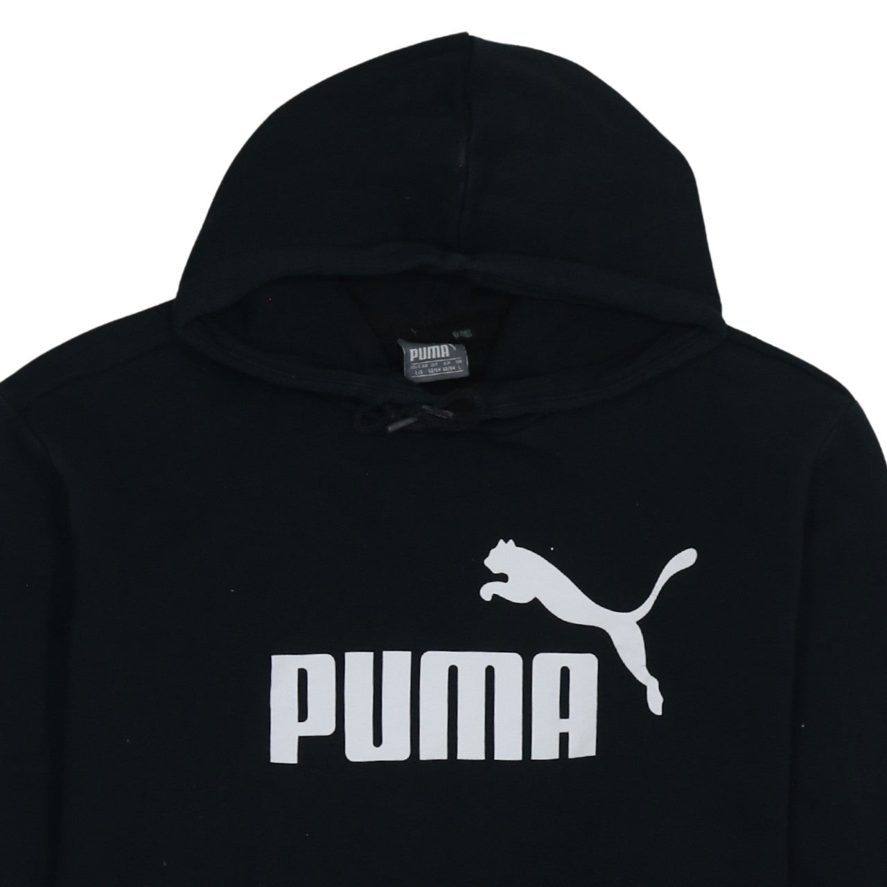 Puma Men's Black Pullover Hoodie Size L Graphic Sportswear