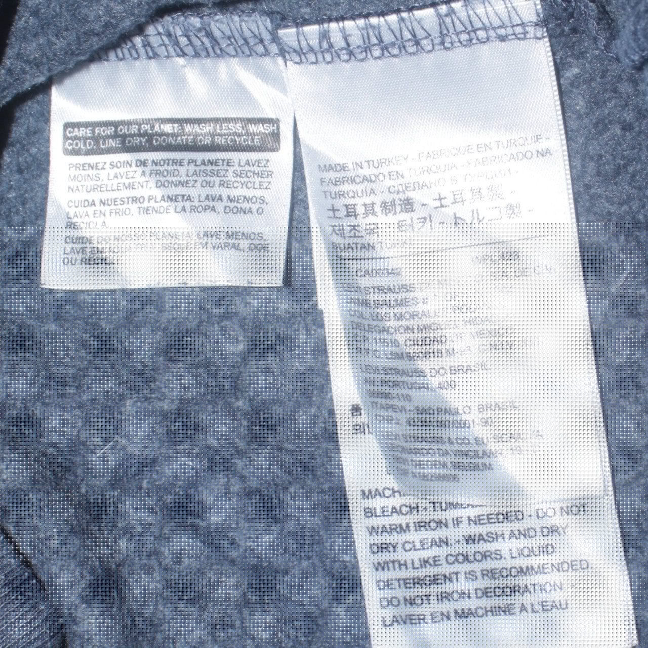 Levi's Men's Blue Logo Crew Neck Sweatshirt L Regular Fit