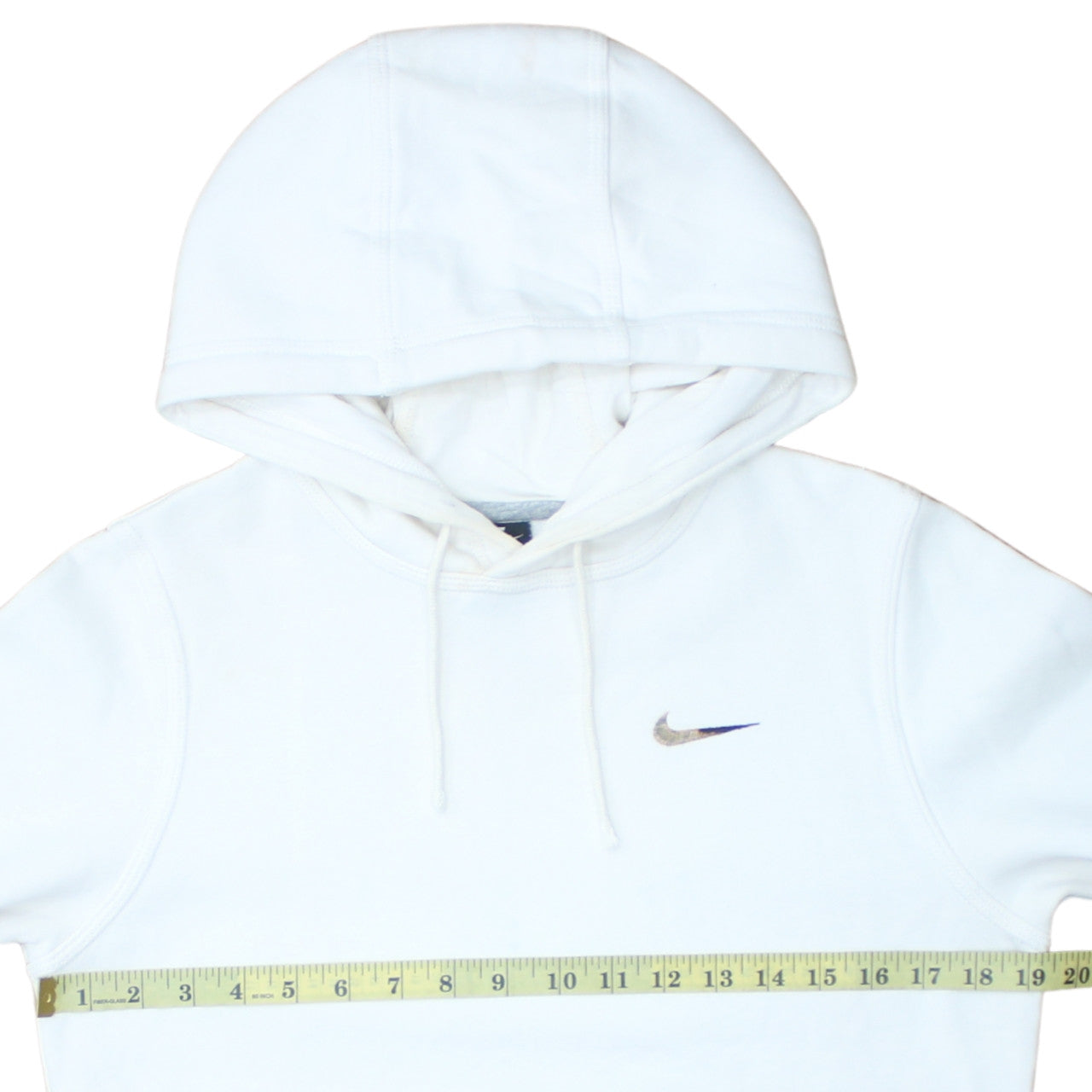 Nike Men's White Pullover Hoodie XS Fleece Regular Fit Logo
