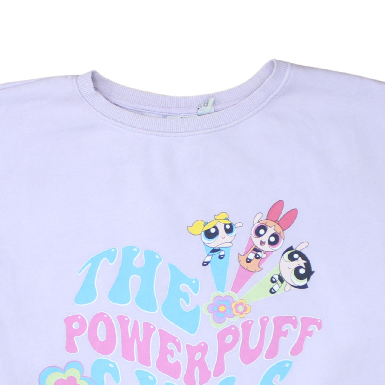 Powerpuff Girls Women Lilac Graphic Pullover Sweatshirt XL