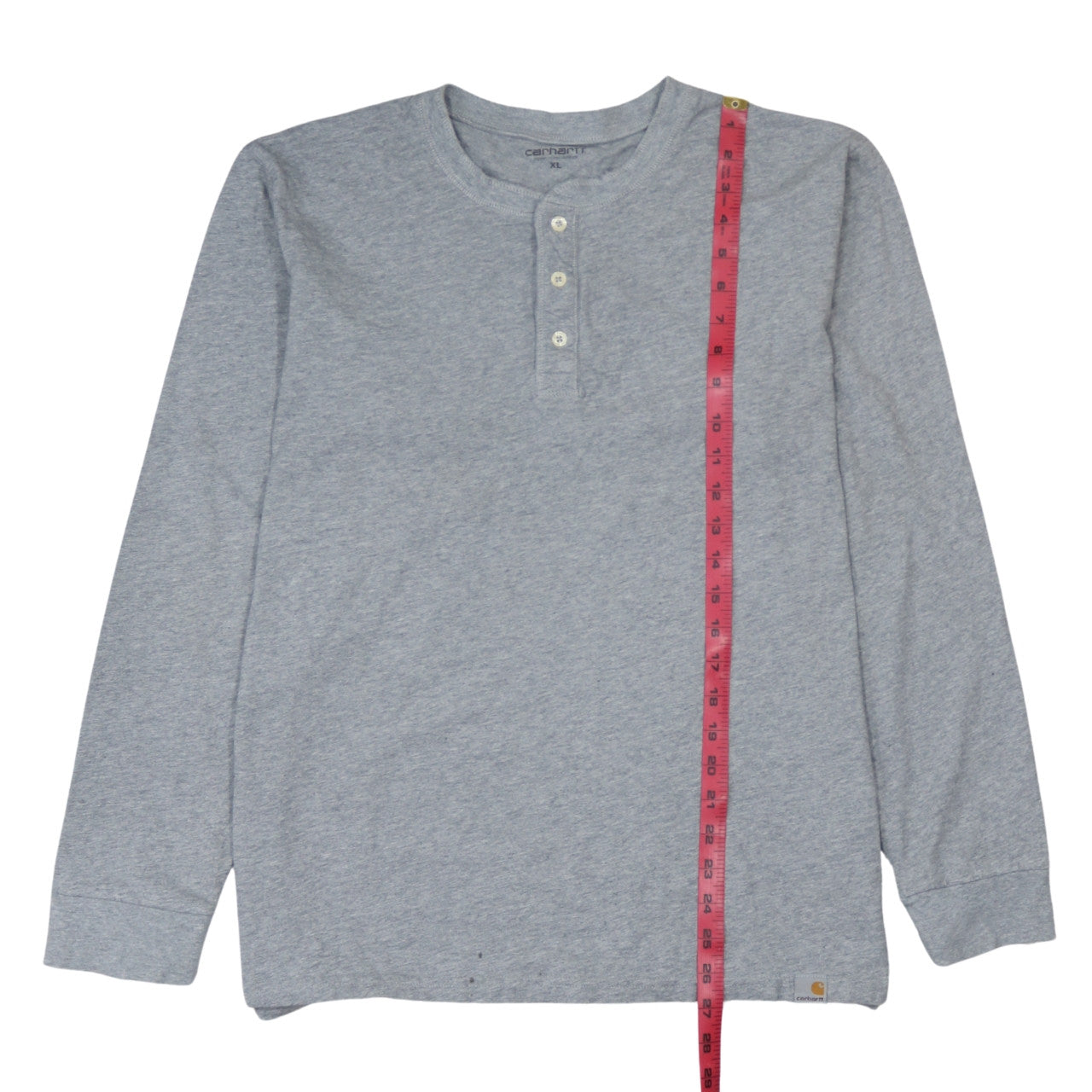 Carhartt Men's Grey XL Henley Long Sleeve Cotton Shirt