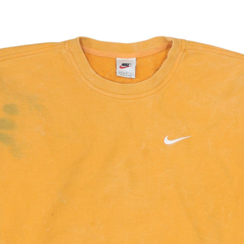 Nike Womens Yellow Crew Neck Pullover Sweatshirt M