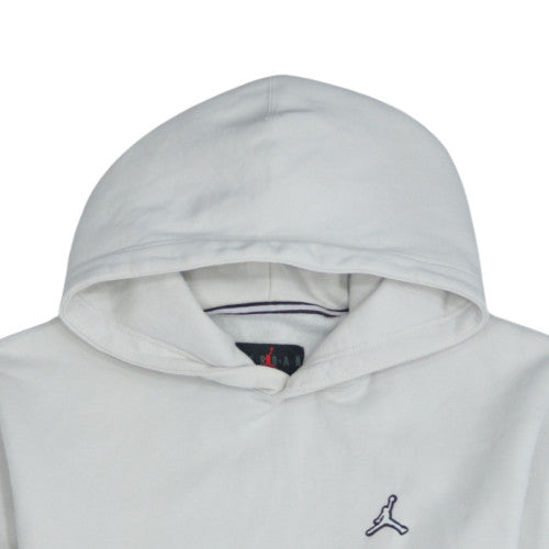 Jordan Men's White Pullover Hoodie M Regular Fit Sports Style