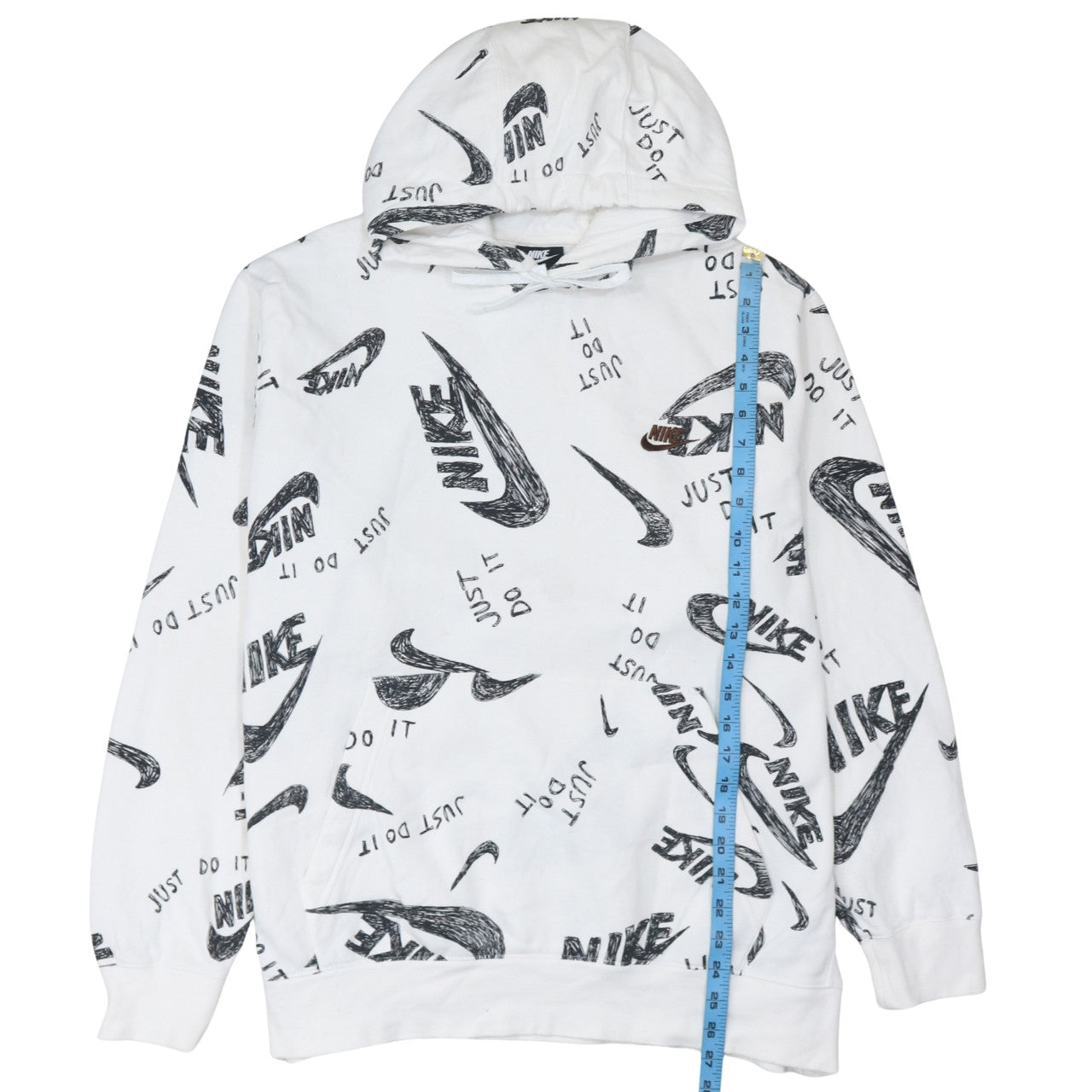 Nike Men's White XL Pullover Hoodie Graphic Print Just Do It