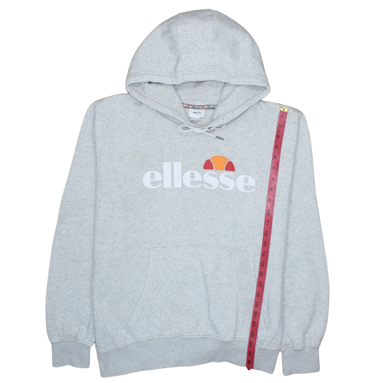 Ellesse Mens Grey 2XL Pullover Hoodie Fleece Logo Sweatshirt