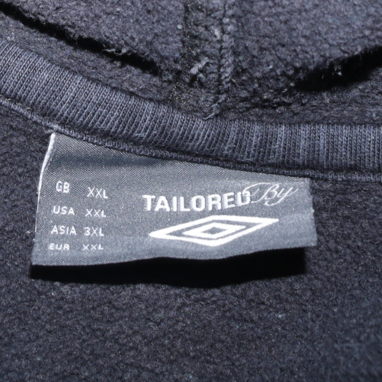 Umbro Men's Black 2XL Full Zip Hoodie Sweatshirt