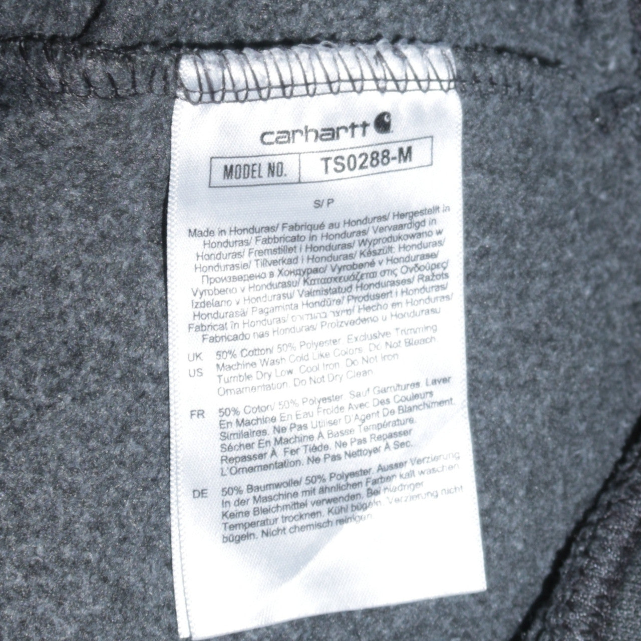 Carhartt Men's Grey Pullover Hoodie Small Loose Fit Workwear