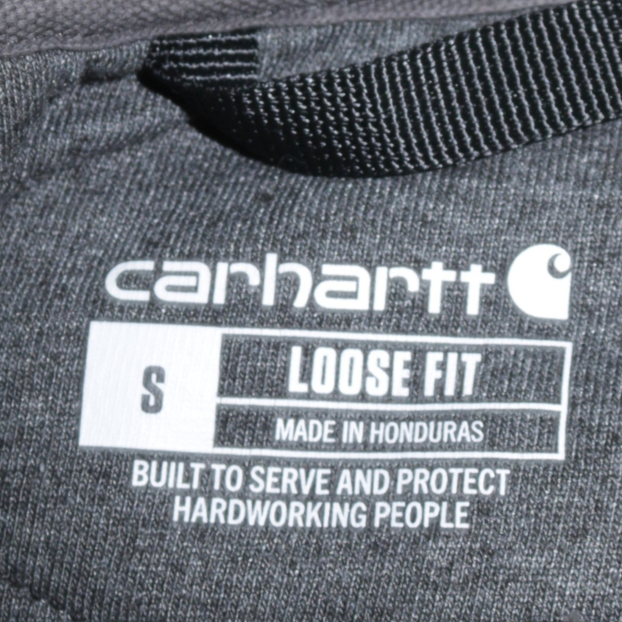 Carhartt Men's Grey Pullover Hoodie Small Loose Fit Workwear