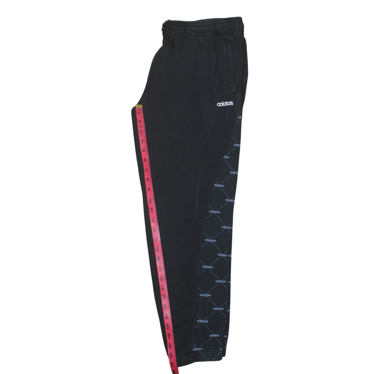 Adidas Womens Black Jogger Sweatpants L Elastic Waist Drawstring Pockets