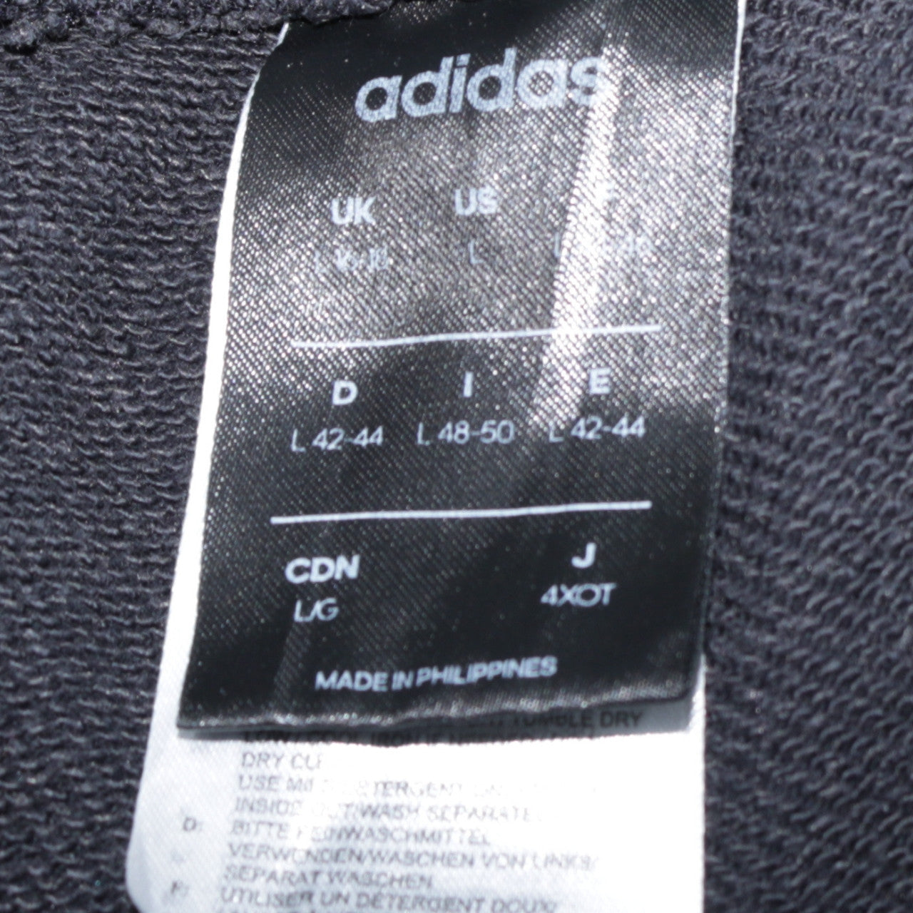 Adidas Womens Black Jogger Sweatpants L Elastic Waist Drawstring Pockets