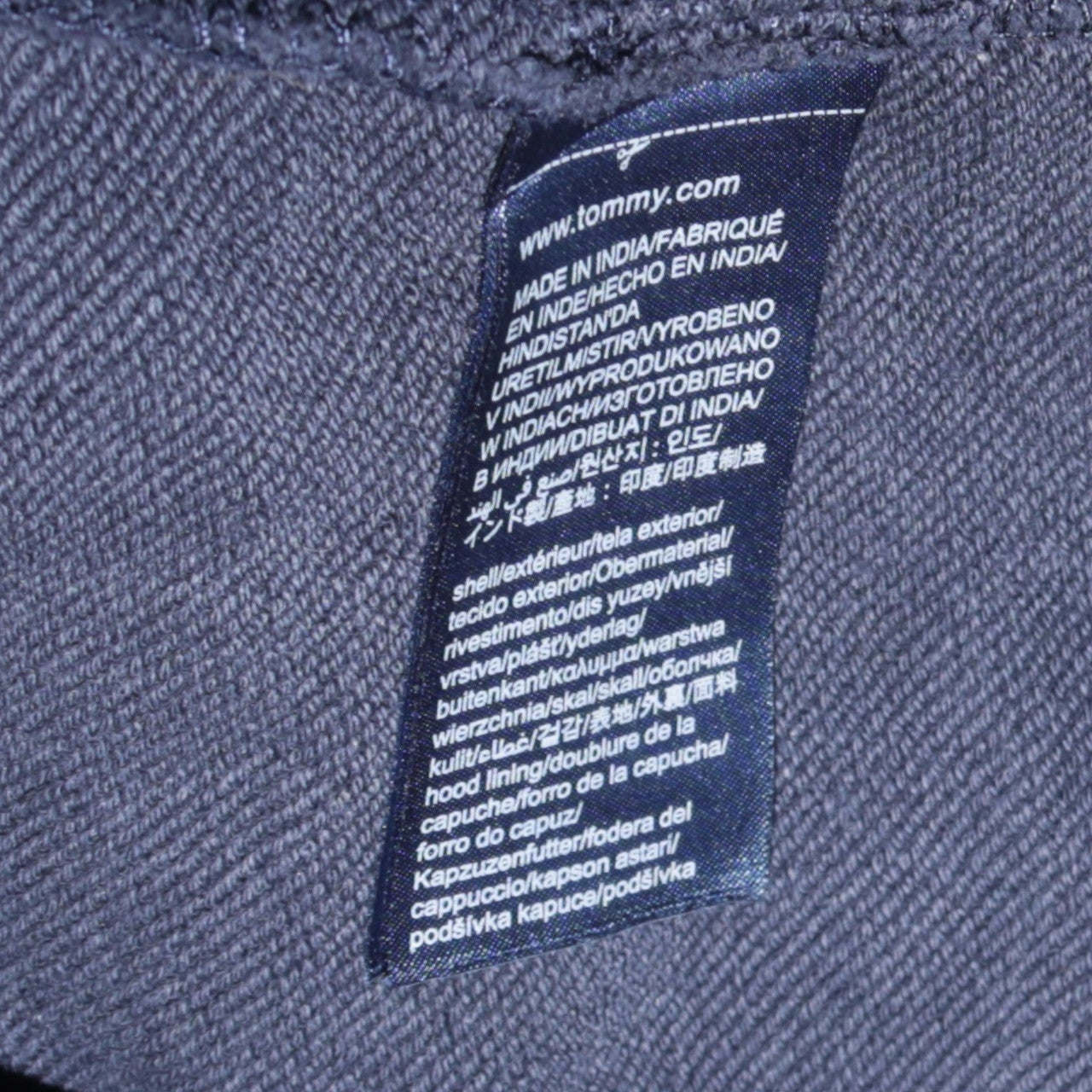 Tommy Hilfiger Men's Black Full Zip Hoodie L Classic Logo