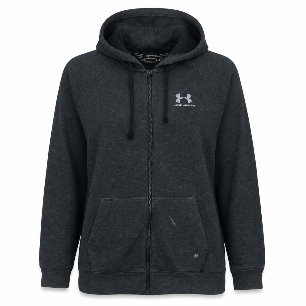 Under Armour Women's Black Full Zip Hoodie Size L Loose Fit