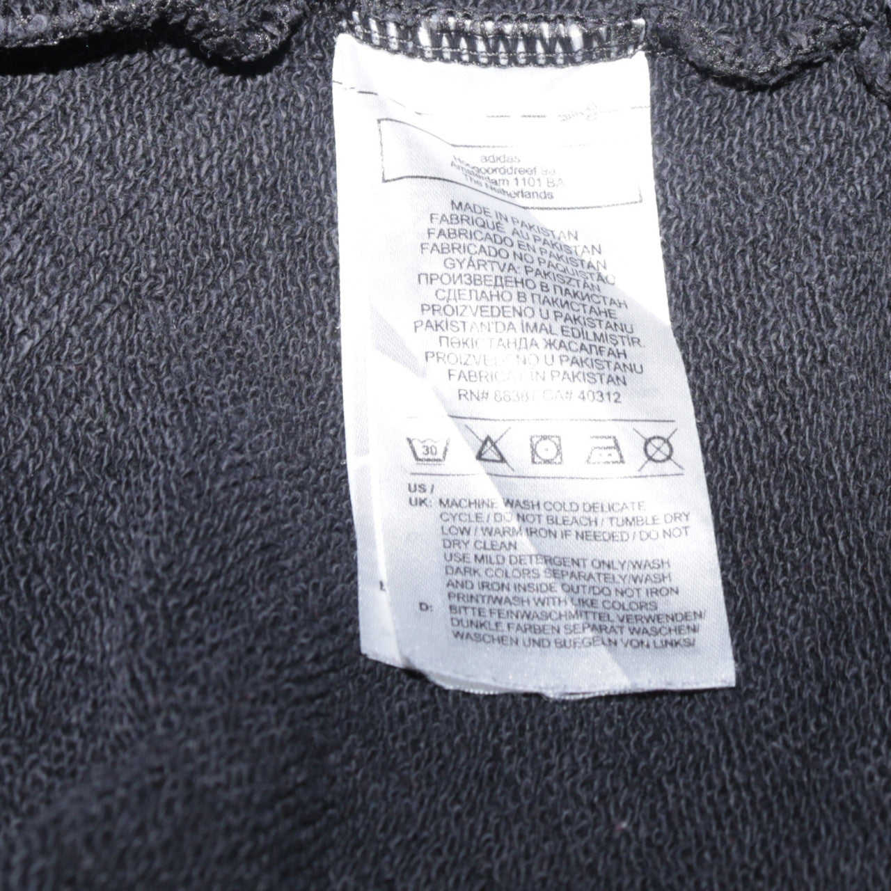 Adidas Womens Black Crew Neck Pullover Sweatshirt Size 12