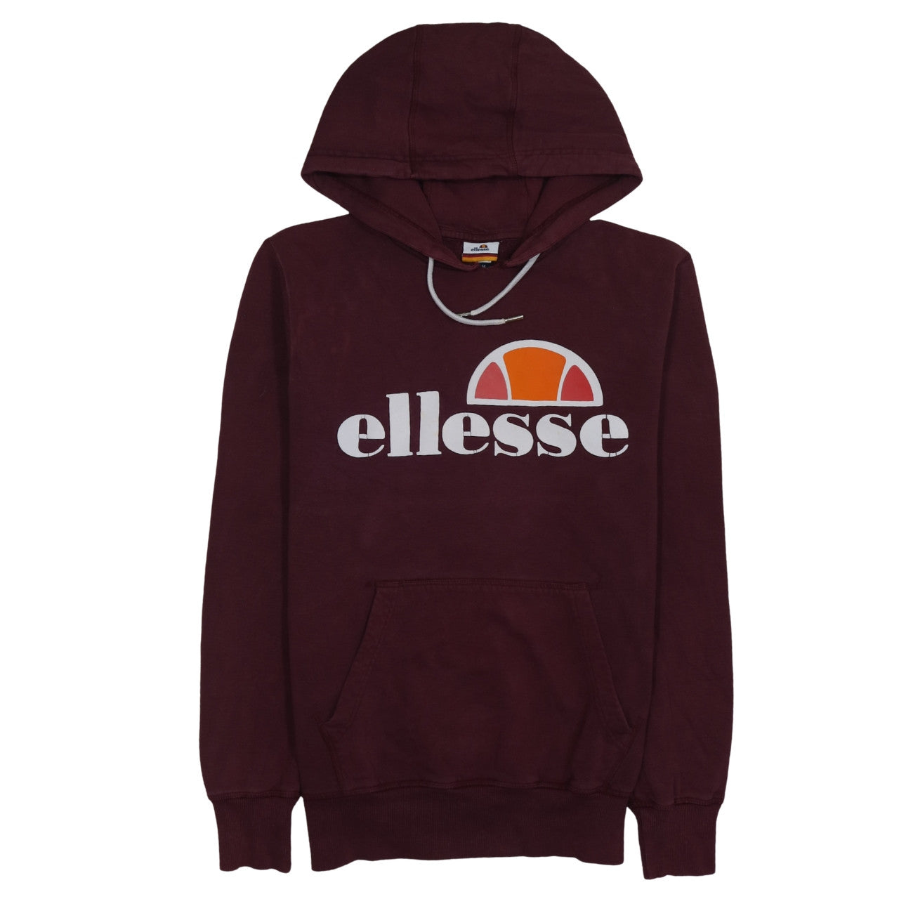 Ellesse Men's Brown Pullover Hoodie M Graphic Logo Fleece