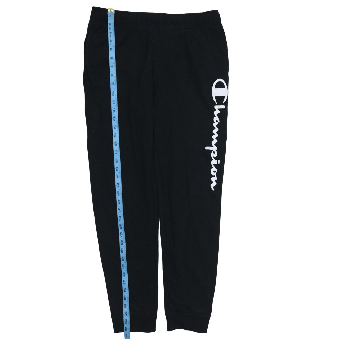 Champion Men's Black L Jogger Sweatpants Elastic Waist Tapered Leg