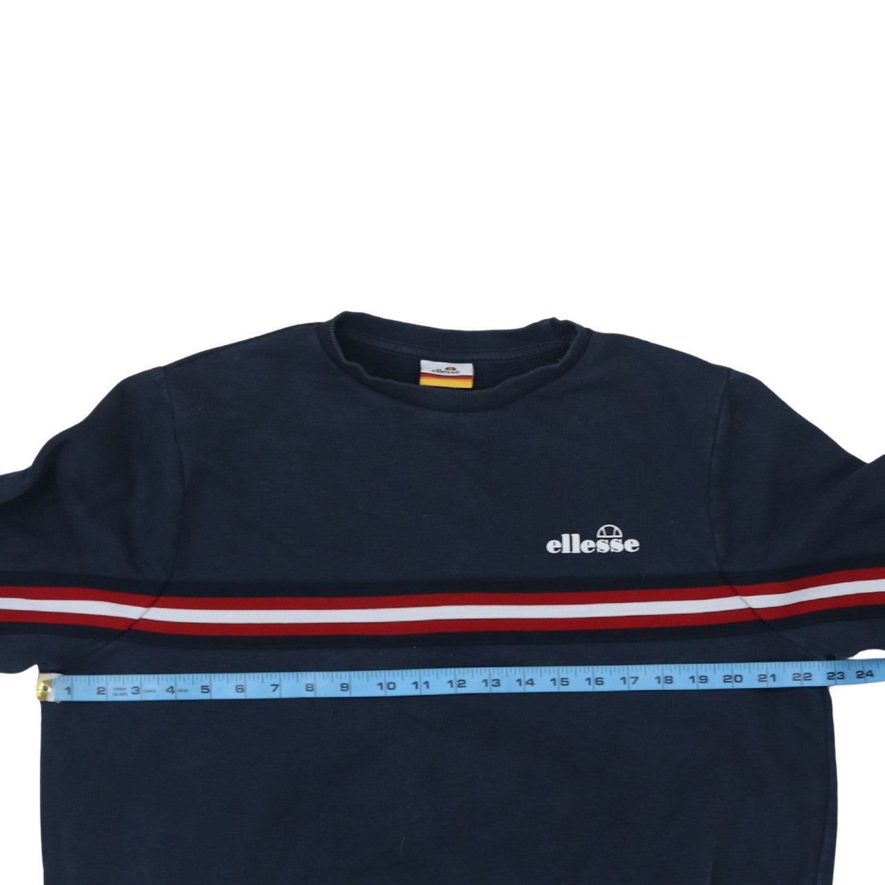 Ellesse Womens Navy Blue Sweatshirt UK 10 Cotton Blend Crew Neck
