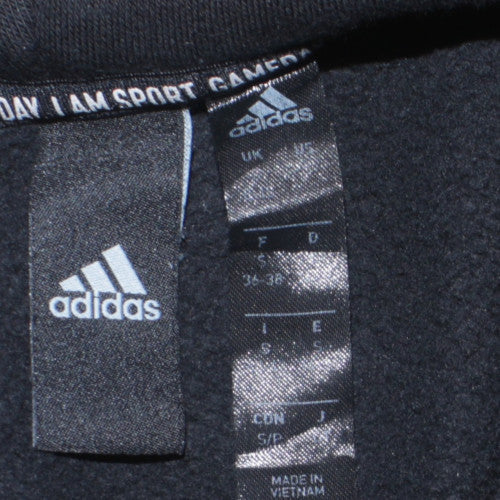 Adidas Women's Black Pullover Hoodie Size S Logo Front Casual Sportswear