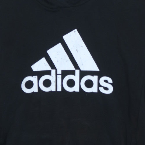 Adidas Women's Black Pullover Hoodie Size S Logo Front Casual Sportswear
