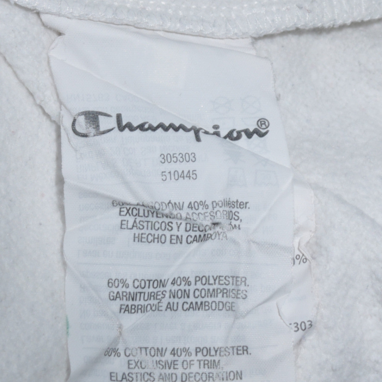 Champion Boys White Pullover Sweatshirt X-Large 13-14 Years Logo Crew Neck